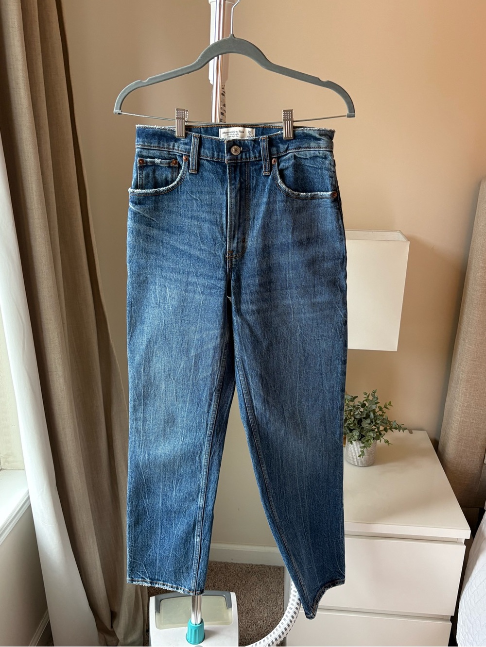 Abercrombie & Fitch Medium Blue Straight Leg Jeans